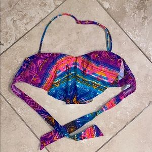 Jessica Simpson bandeau strapless swim top